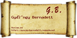 Gyöngy Bernadett névjegykártya