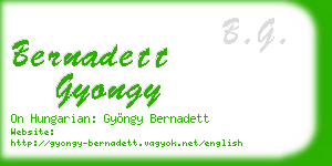 bernadett gyongy business card